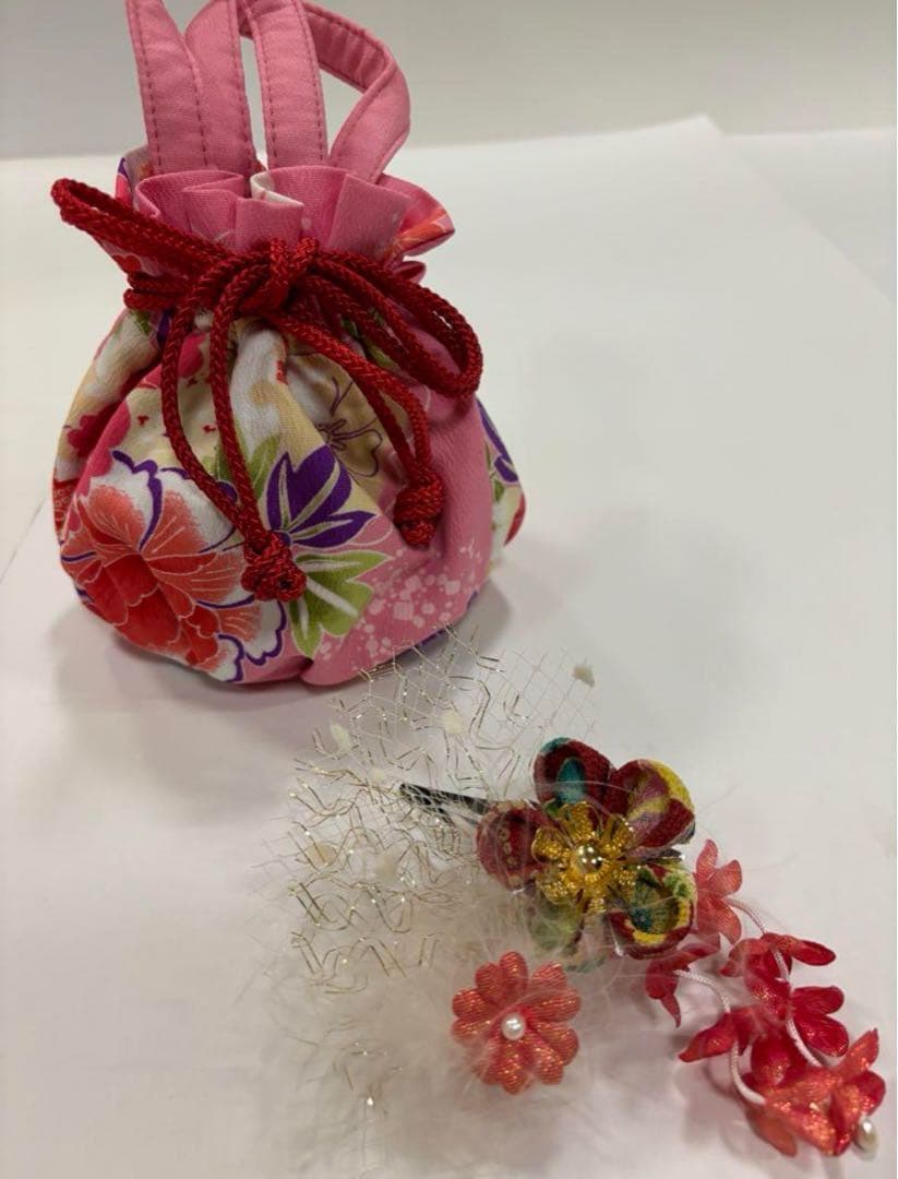 七五三　3歳女の子　着物セット　可愛いピンク　華やか桜　梅　新品