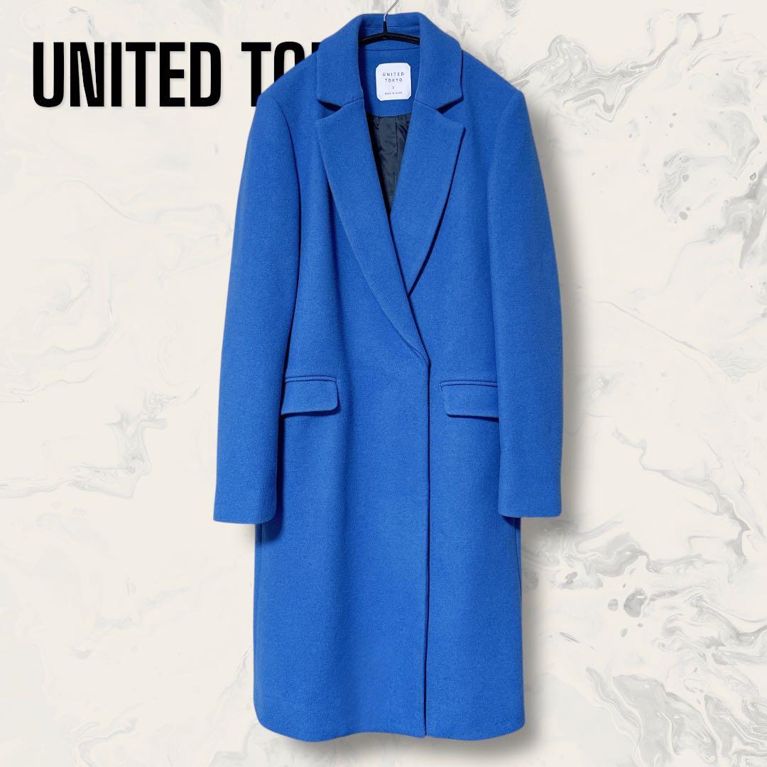 【未使用】 UNITED TOKYO ウール カシミヤ チェスター コート