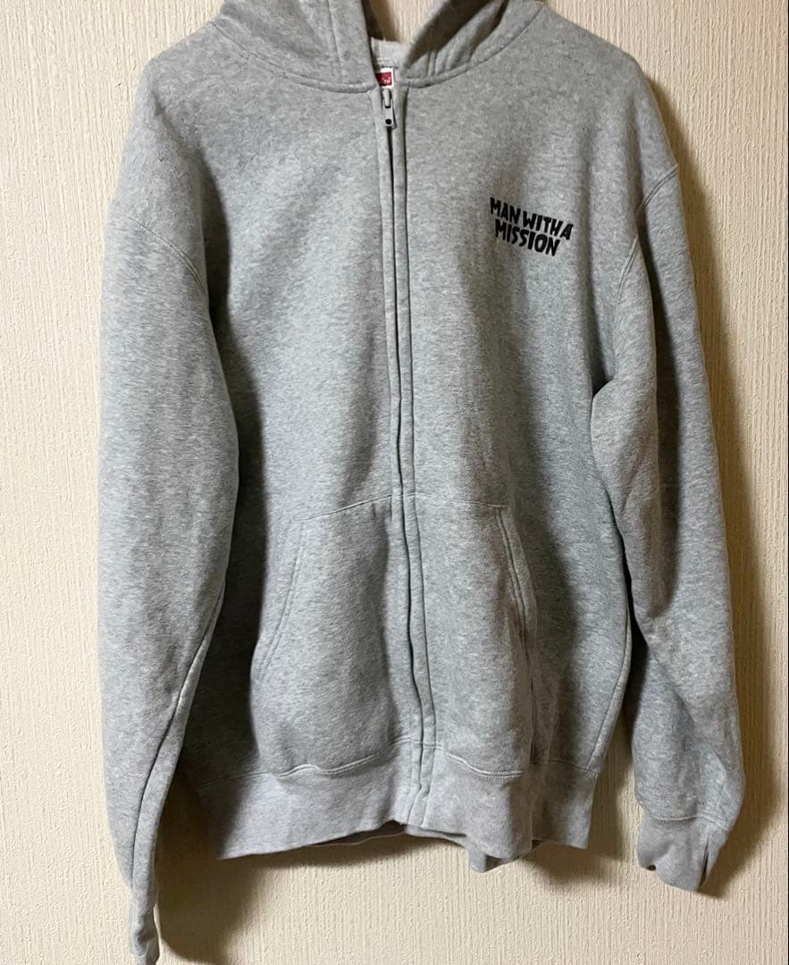 【着払い】マンウィズアミッション パーカー Lサイズ グレー