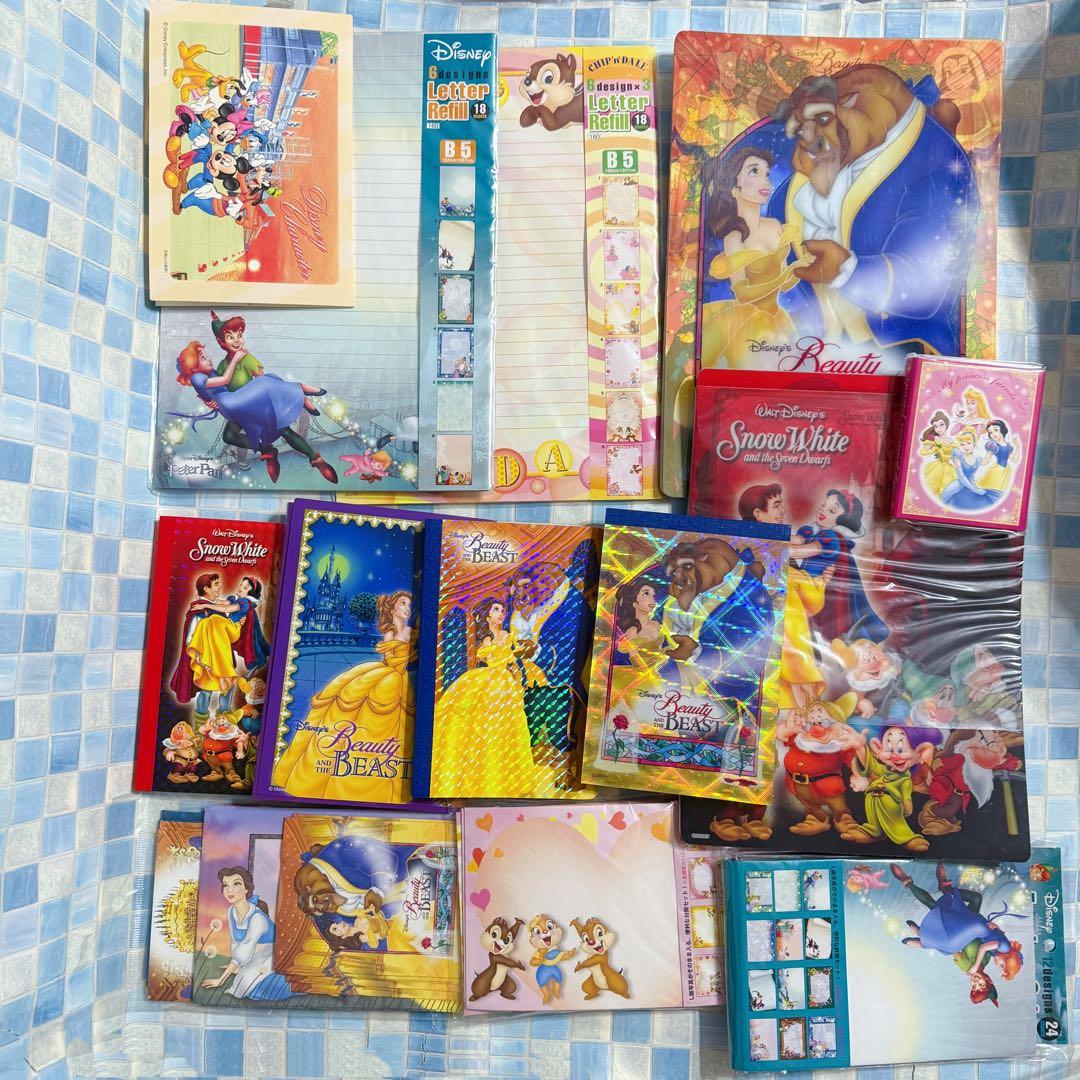ディズニー　レトロ　ノート　メモ　付箋　レターセット　おまとめ売り