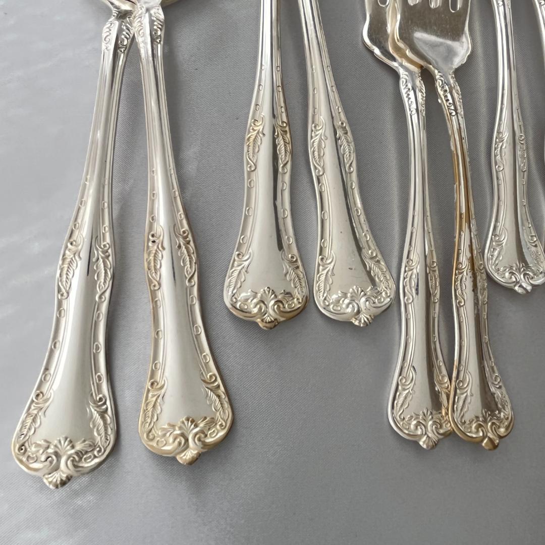 【National Silver】 クイーンエリザベス ディナーセット 4名用