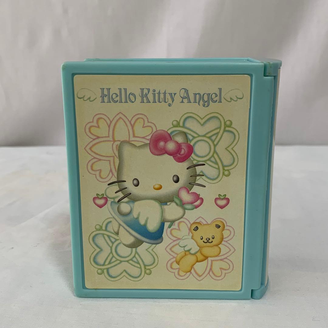 当時物！レア　エンジェル　キティ ブッククロック 置時計 写真 本型　1998