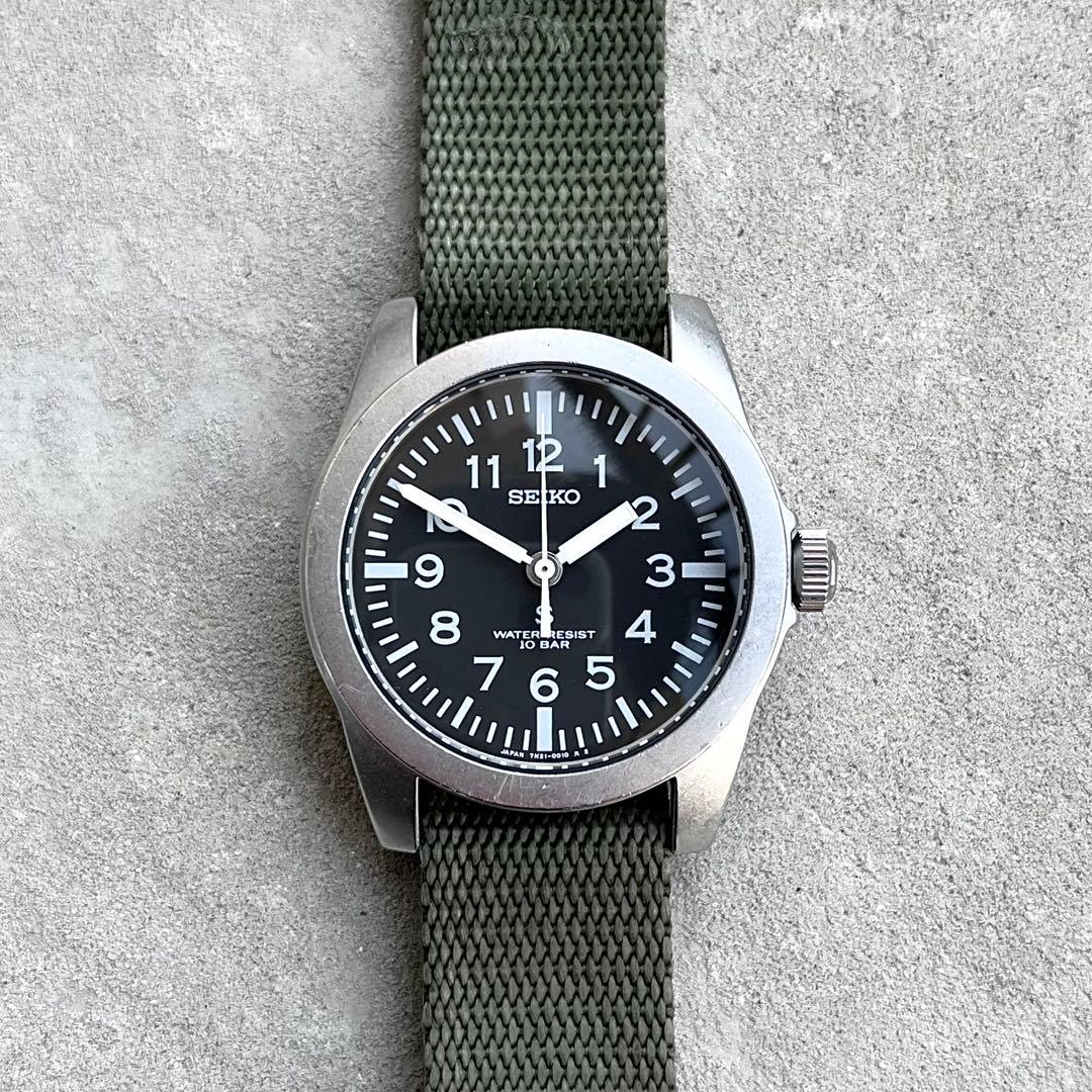 最終値下げ SEIKO SUS 7N21-0010 ミリタリーウォッチ
