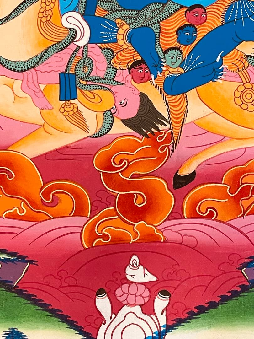 パルデン・ラモ Palden Lhamo 肉筆画 タンカ 曼荼羅 手描き 新品