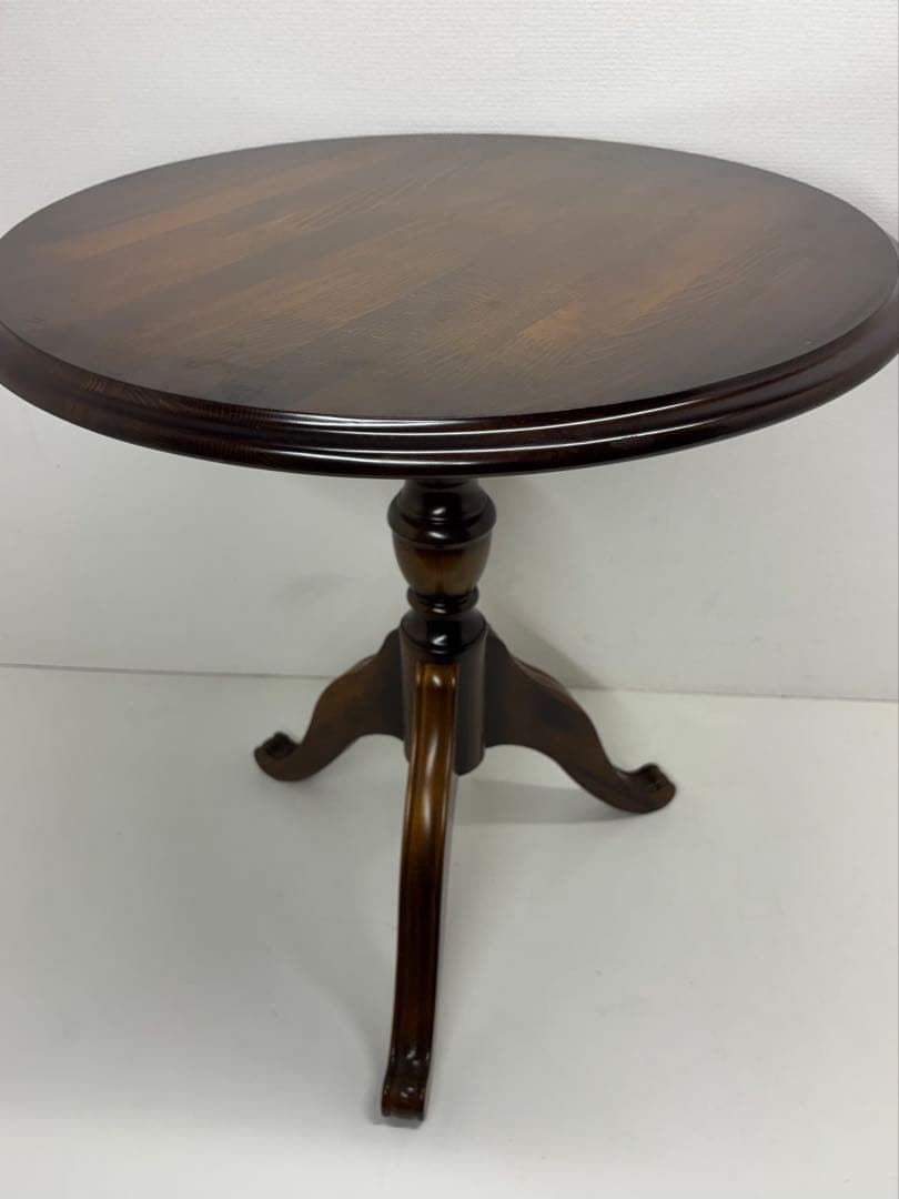 カリモク karimoku コロニアル ウォルナット 丸テーブル サイドテーブル