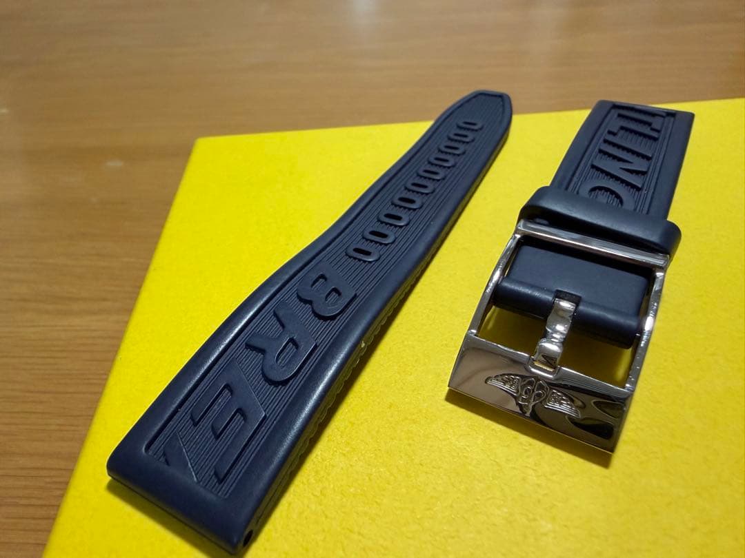 BREITLING ブラックラバーベルト 20-18mm