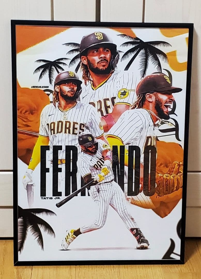 エースパドレス ダルビッシュ有 MLB！A3ポスターフレーム付き⑯セット