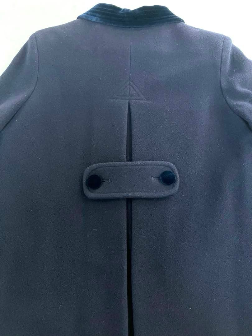 美品　イタリア製　140 ウール　ネイビーフォーマルコート　お受験　通塾