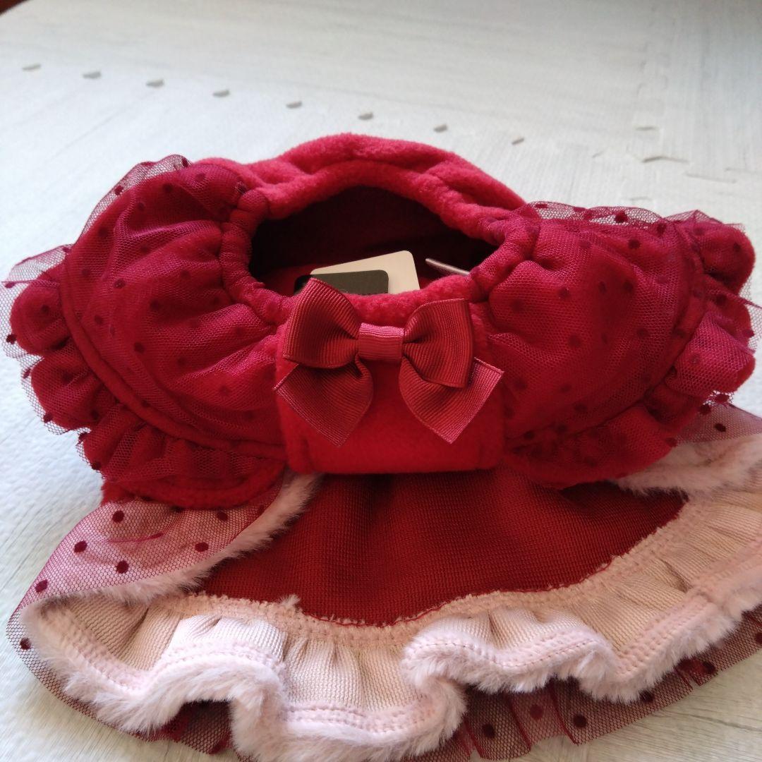 CanNanaクマ刺繍付き赤犬服