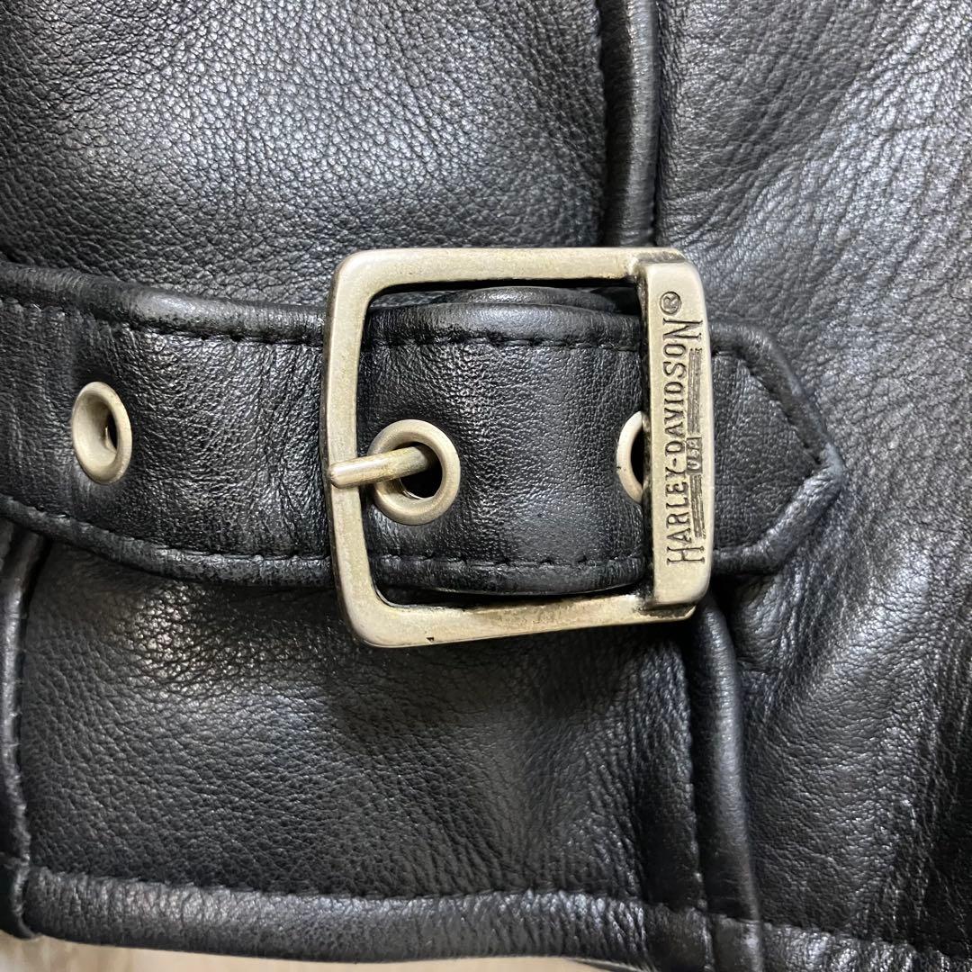 ハーレーダビッドソン 裏地キルティング 本革 肉厚 レザージャケット ライダース