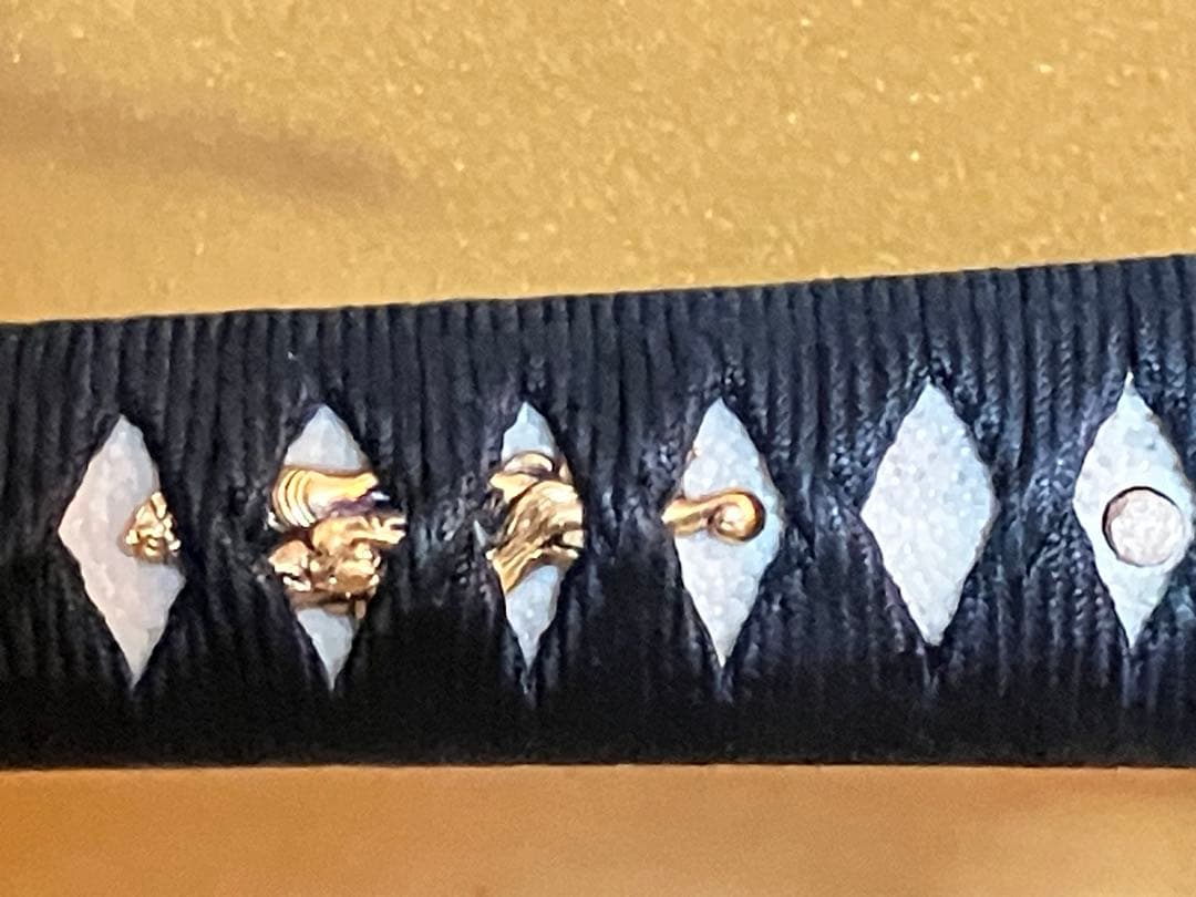 【美品】居合刀 模造刀 豪華拵え 鳥松図鍔 刀袋付 下緒新品交換済み