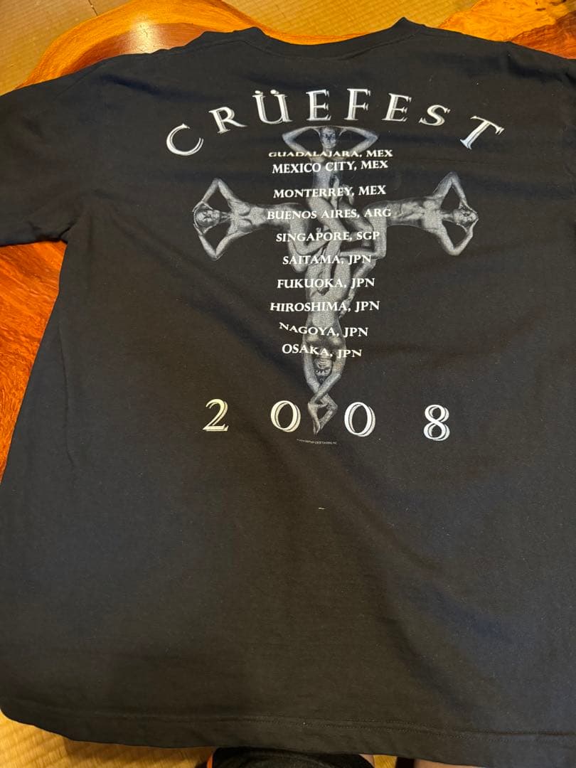 バンドTシャツ モトリークルー2008年ライブツアーTシャツXL ブラック美品