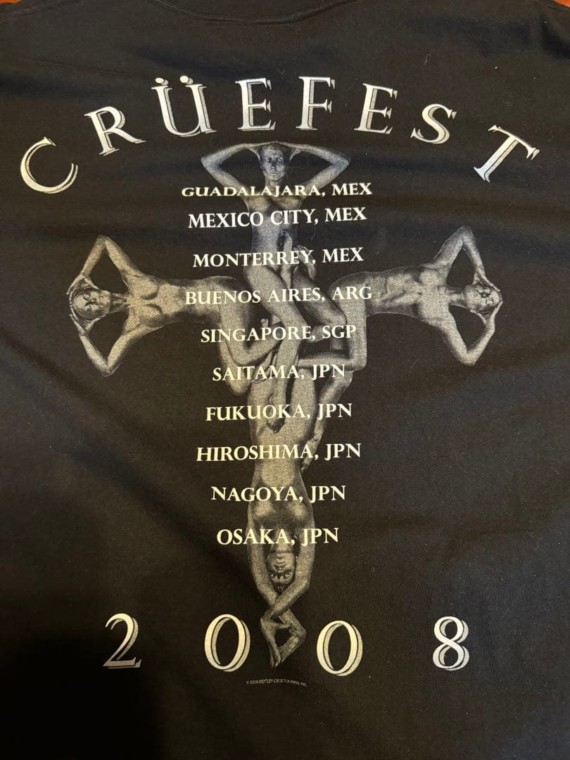 バンドTシャツ モトリークルー2008年ライブツアーTシャツXL ブラック美品