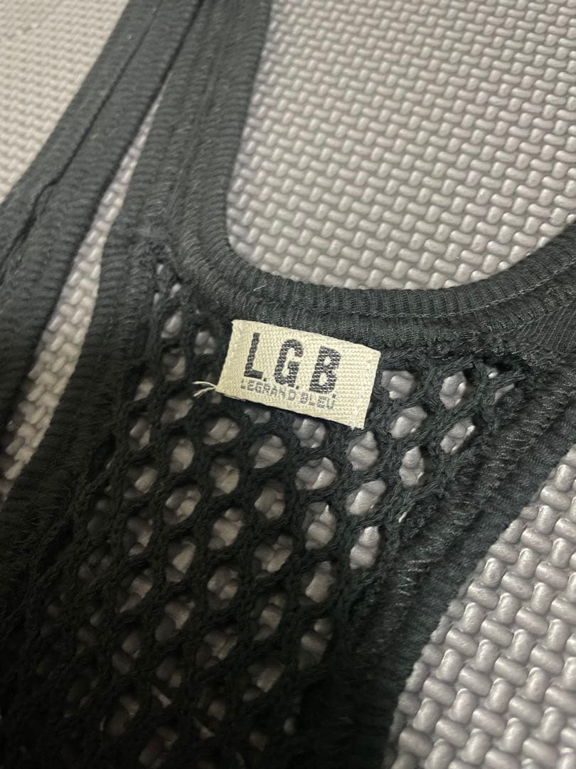 LGB ルグランブルー メッシュ タンクトップ