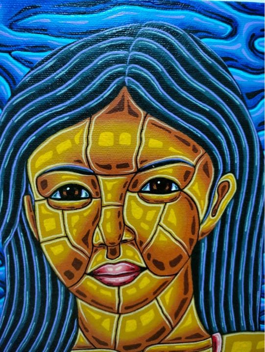 バリ絵画:beach girls