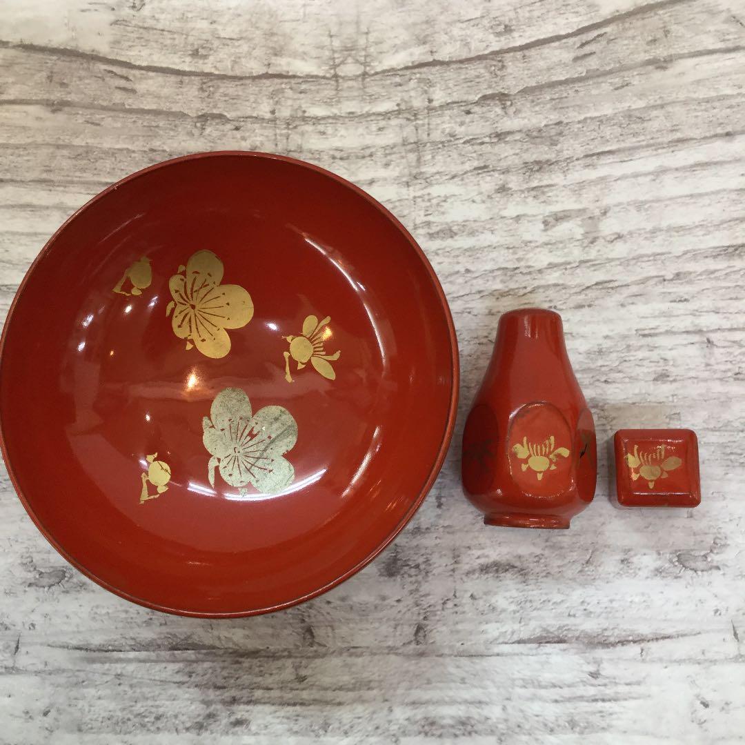 昭和レトロ だるまの塗りの椀