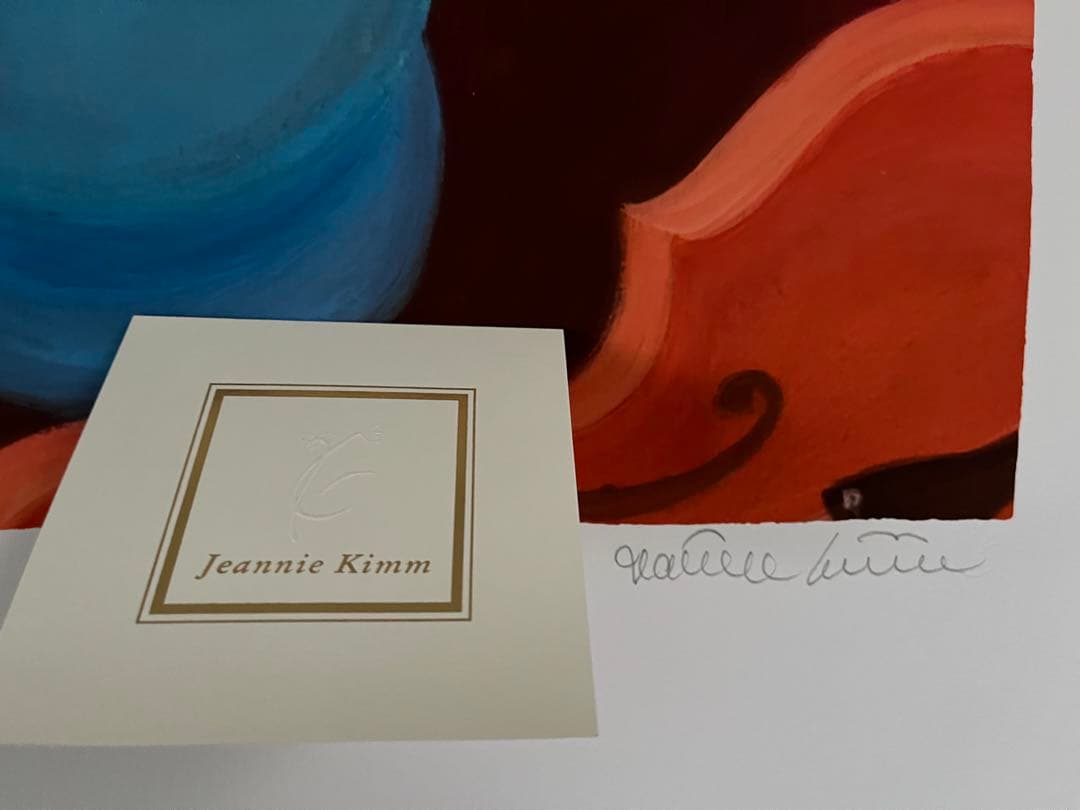 額入り版画　47✖️55 ジニー・キム　限定　証明書、直筆サイン、ED有り　現行品