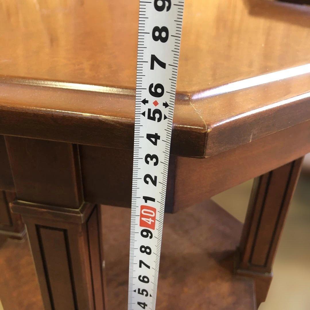 八角形の木製テーブル　アンティークテーブル　サイドテーブル　ミニテーブル