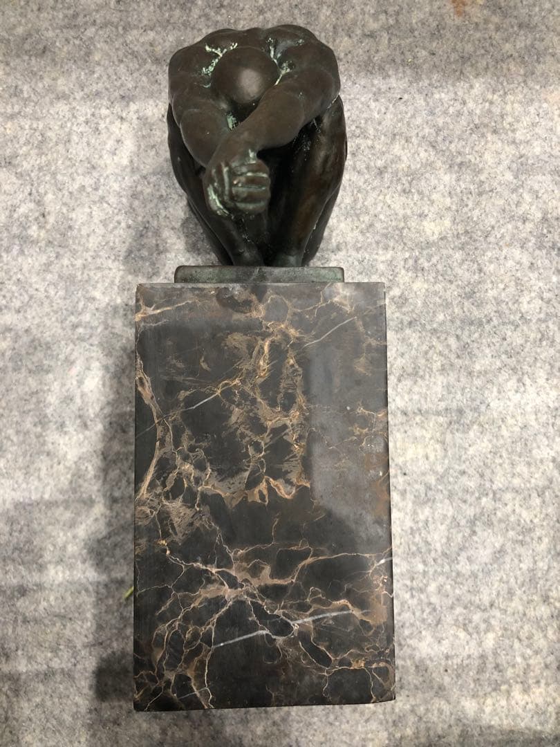 ブロンズ　像　男性　アート　置物　飾物　オブジェ　アンティーク