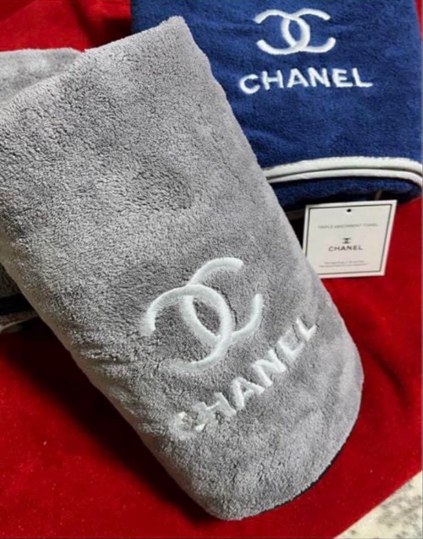 [CHANEL] マイクロファイバー バスタオルセット　70x140