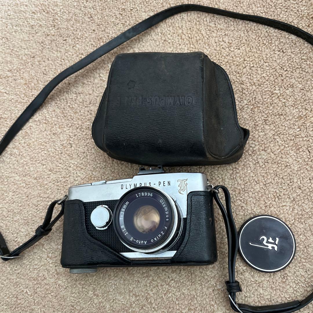 オリンパス ペン F フィルムカメラ 38mm F1.8 Auto-S ケース付