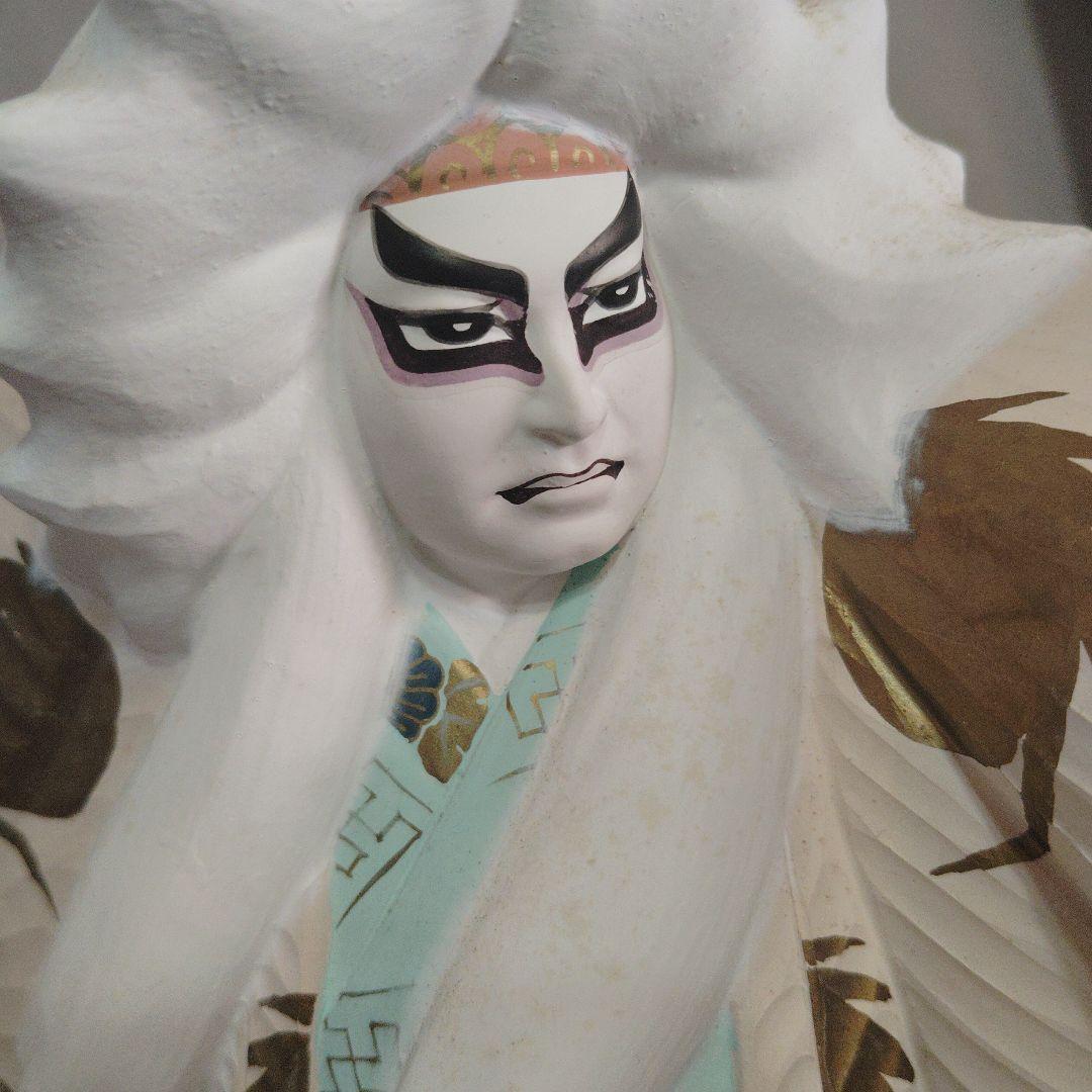 伝統的博多人形歌舞伎鏡舞一義作約30cm