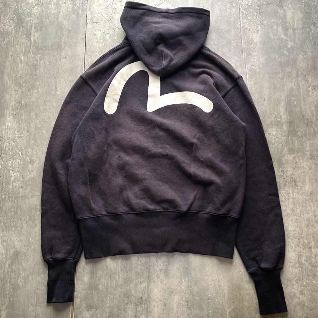 XLサイズ42　EVISU　特大バックカモメ パーカー　エヴィス　ヴィンテージ