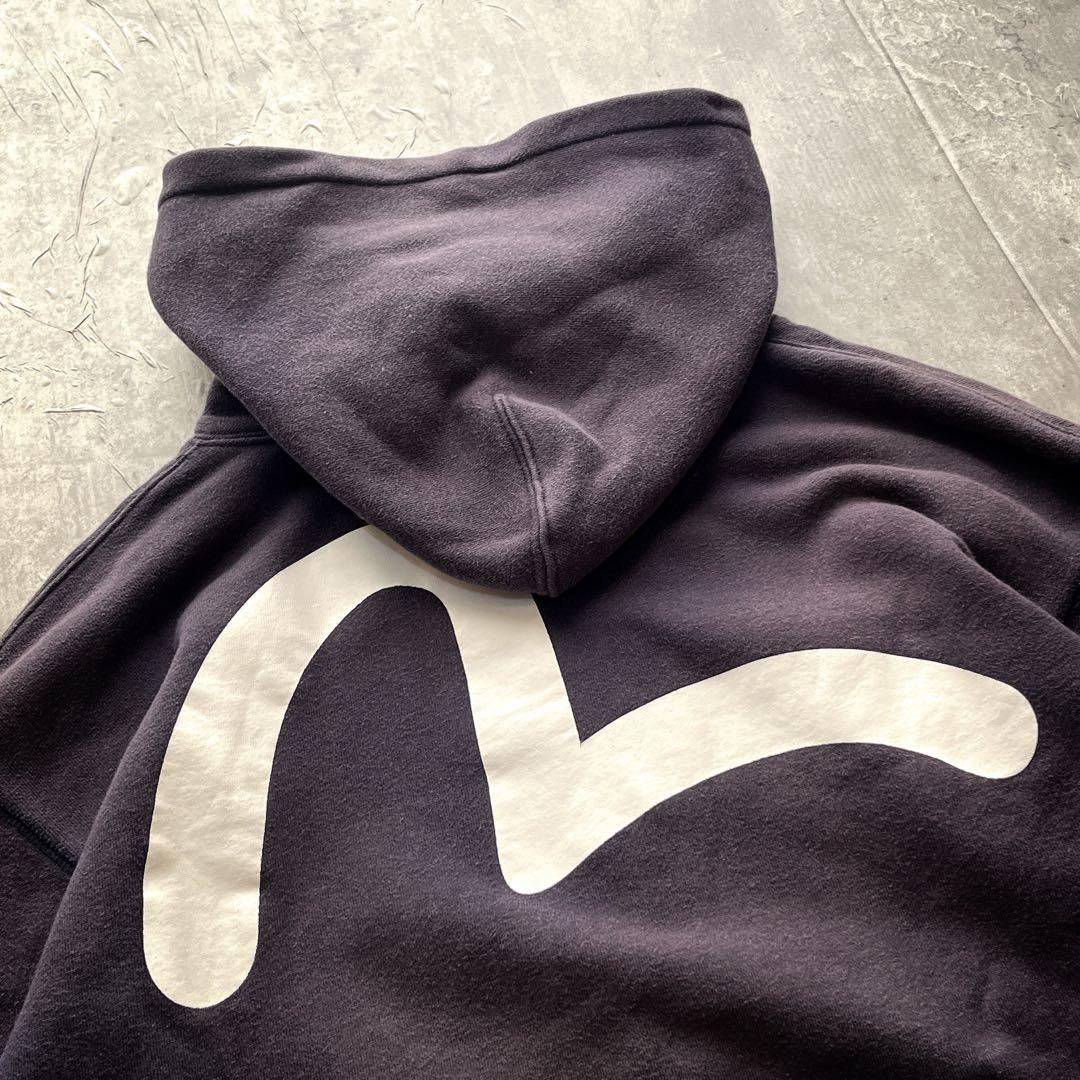 XLサイズ42　EVISU　特大バックカモメ パーカー　エヴィス　ヴィンテージ