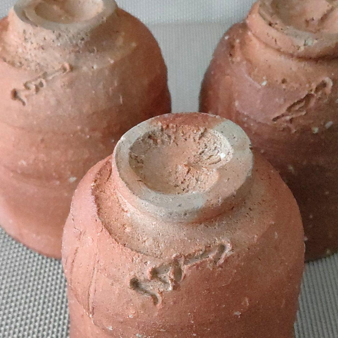 焼締め　湯呑み ３個