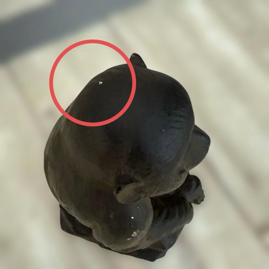 高岡鉄器　環水作　鉄製　猿の置物 約20cm オプジェ