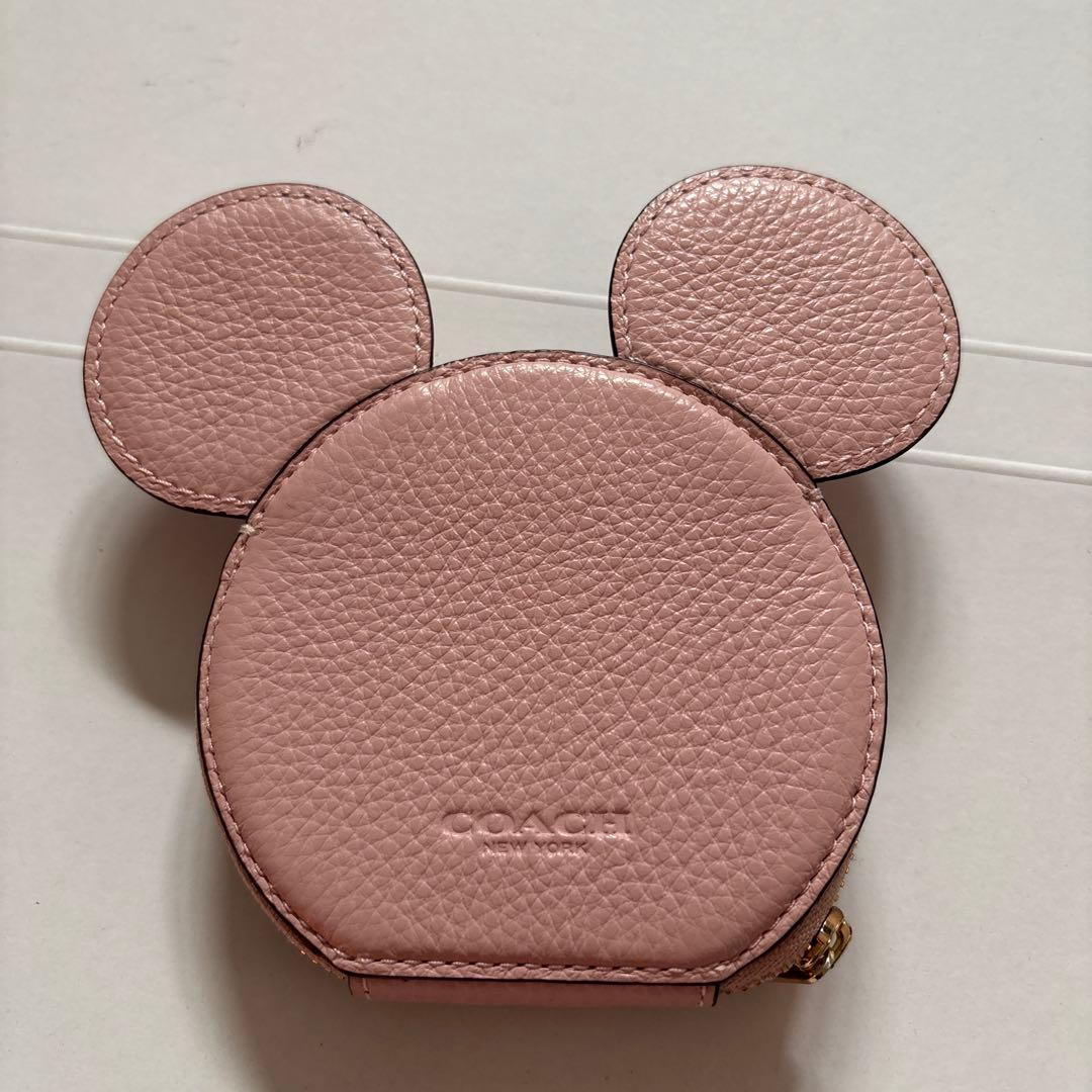 COACH ミッキー ケース ピンク　新品　ディズニー