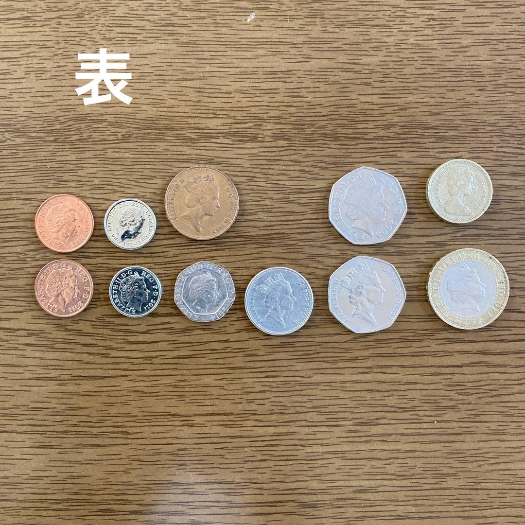 イギリス旧紙幣　計100ポンド　英　硬貨つき