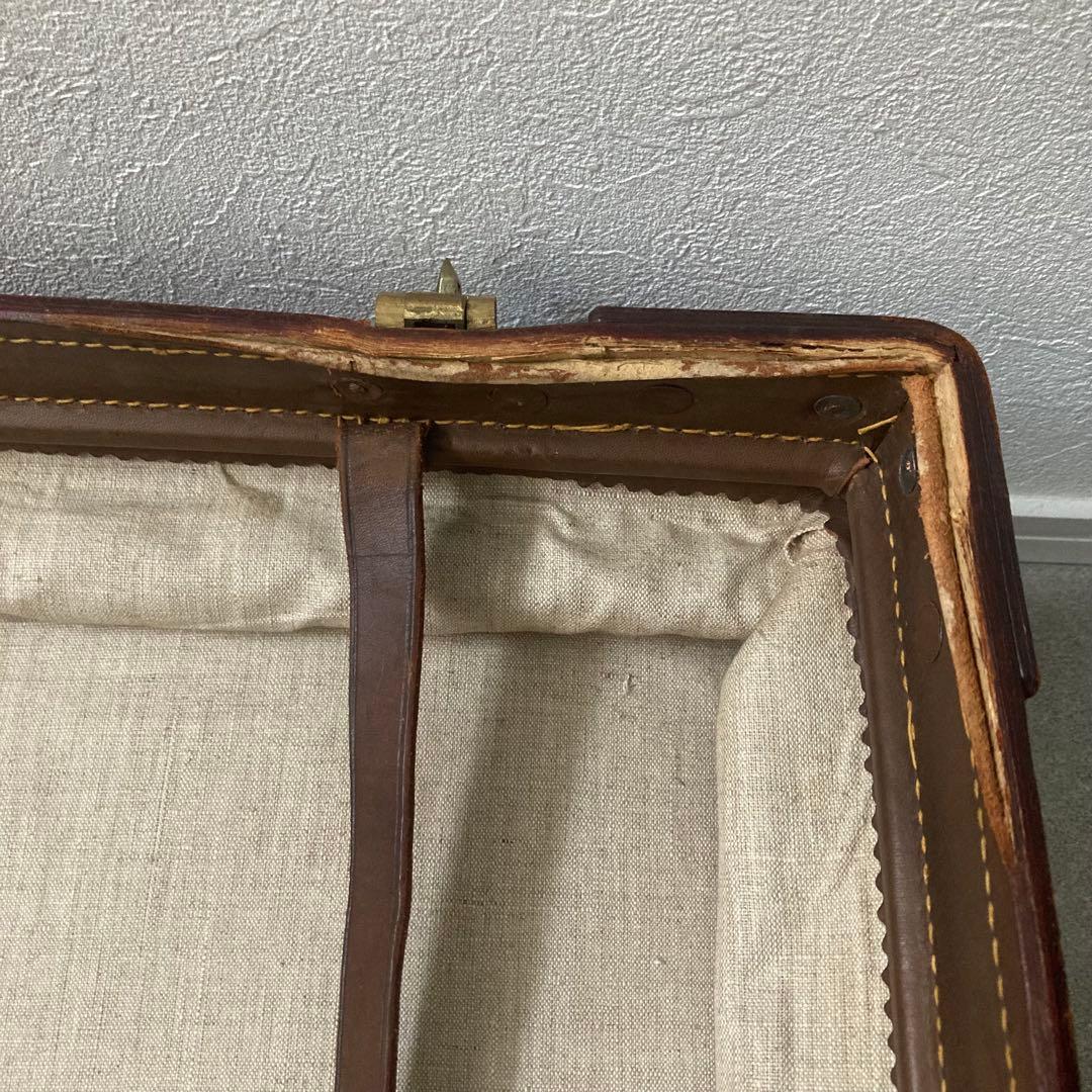 超特大 ヴィンテージ レザートランクケース トランクバッグ 73cm×41cm⑥