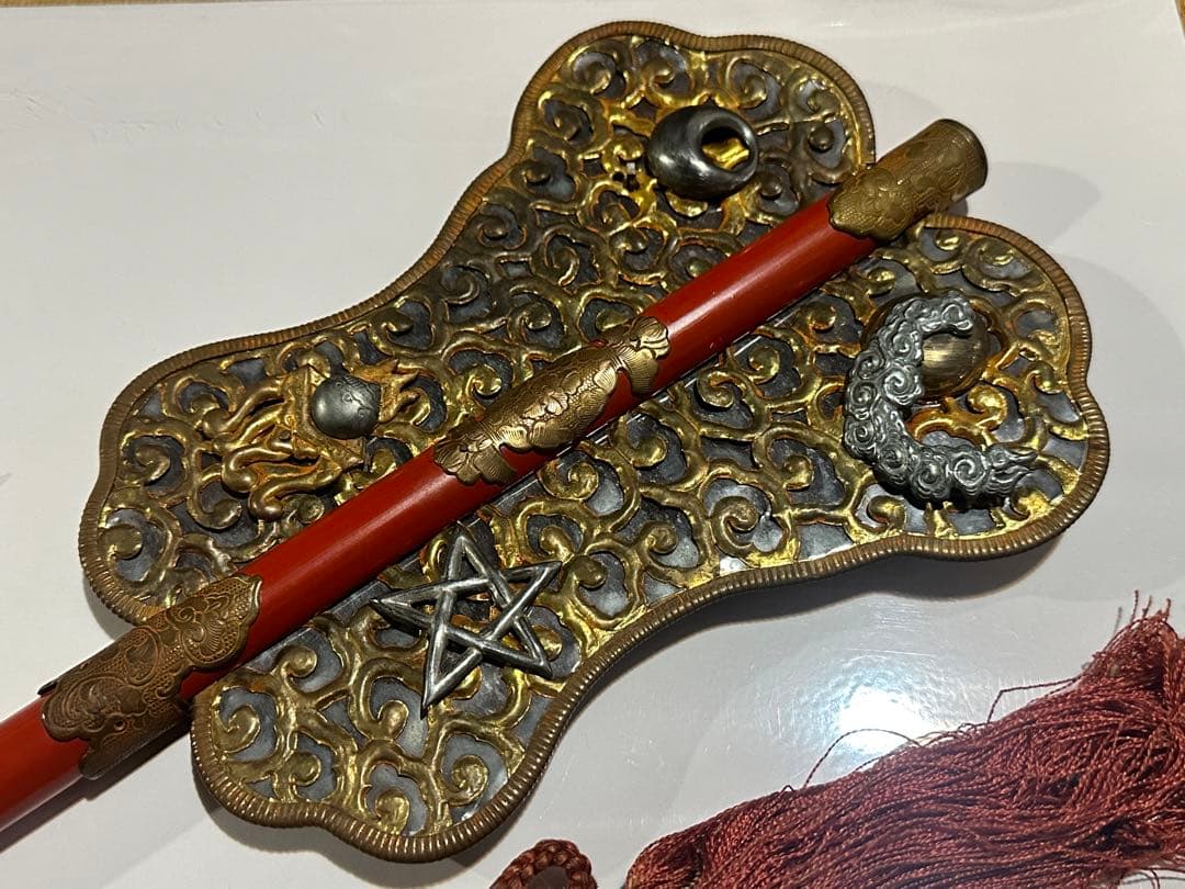 軍配団扇 時代金工 飾り金具 彫金 金属工芸