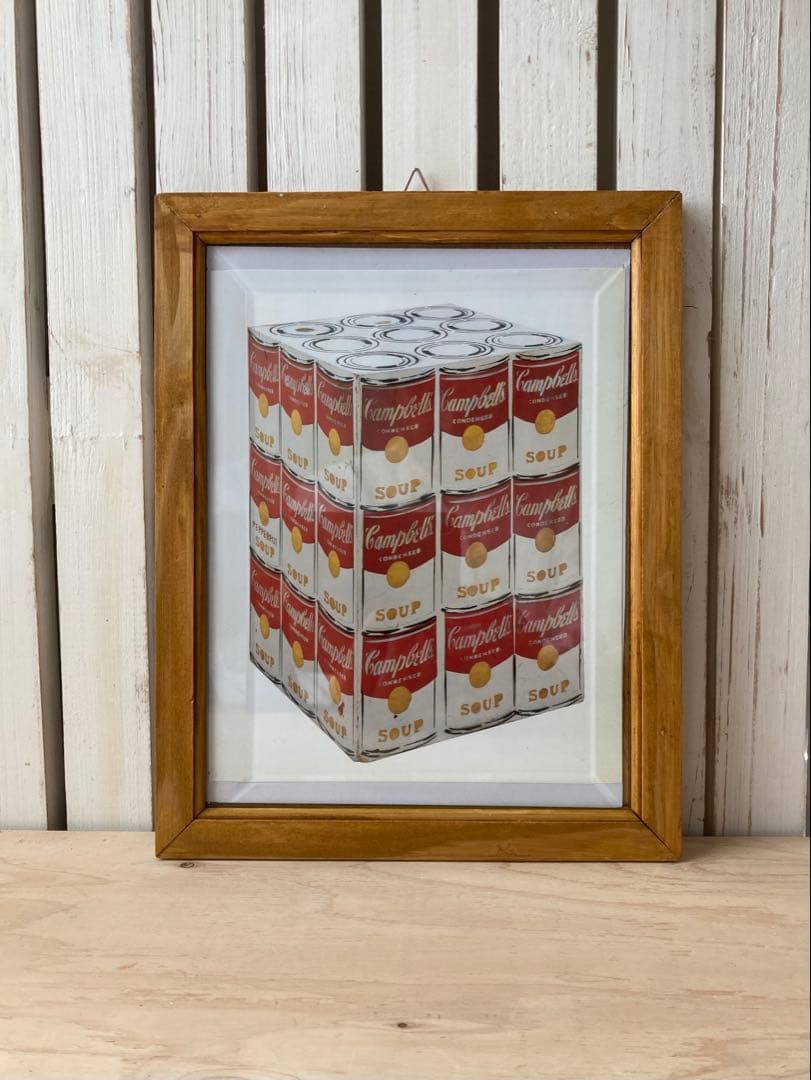 Andy Warhol Campbell’s Soup缶　立体　ウォーホル　額入