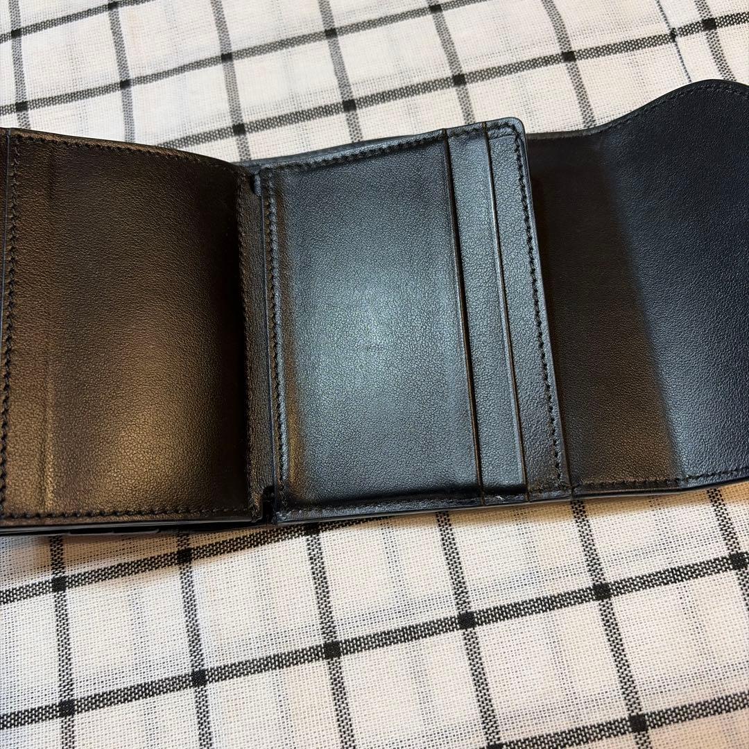 CELINE ブラックレザー 三つ折り財布