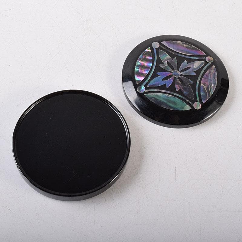 茶道具　塗師　徳山祐哲作　青貝七宝　香合　共箱　V　8120