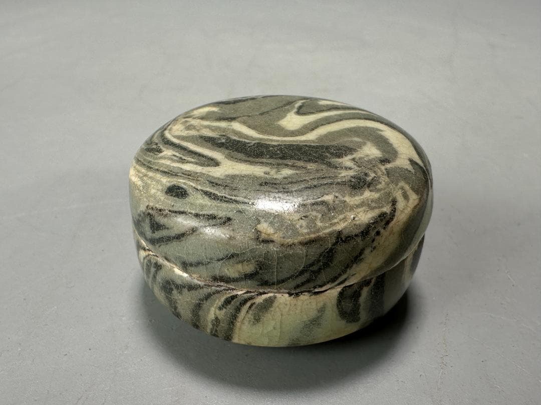 朝鮮古美術　15～16世紀　李朝時代 粉青沙器　練上　絞胎　小合　香合韓国美術