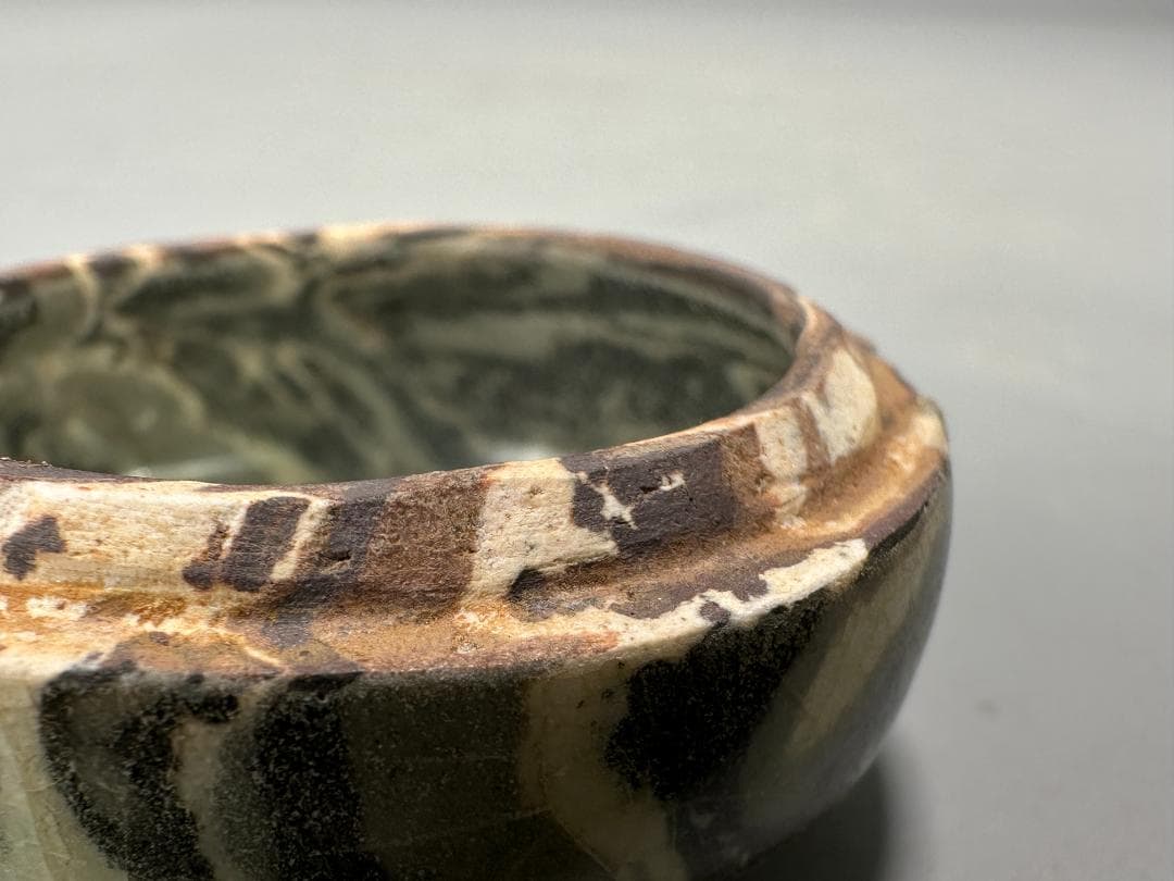 朝鮮古美術　15～16世紀　李朝時代 粉青沙器　練上　絞胎　小合　香合韓国美術