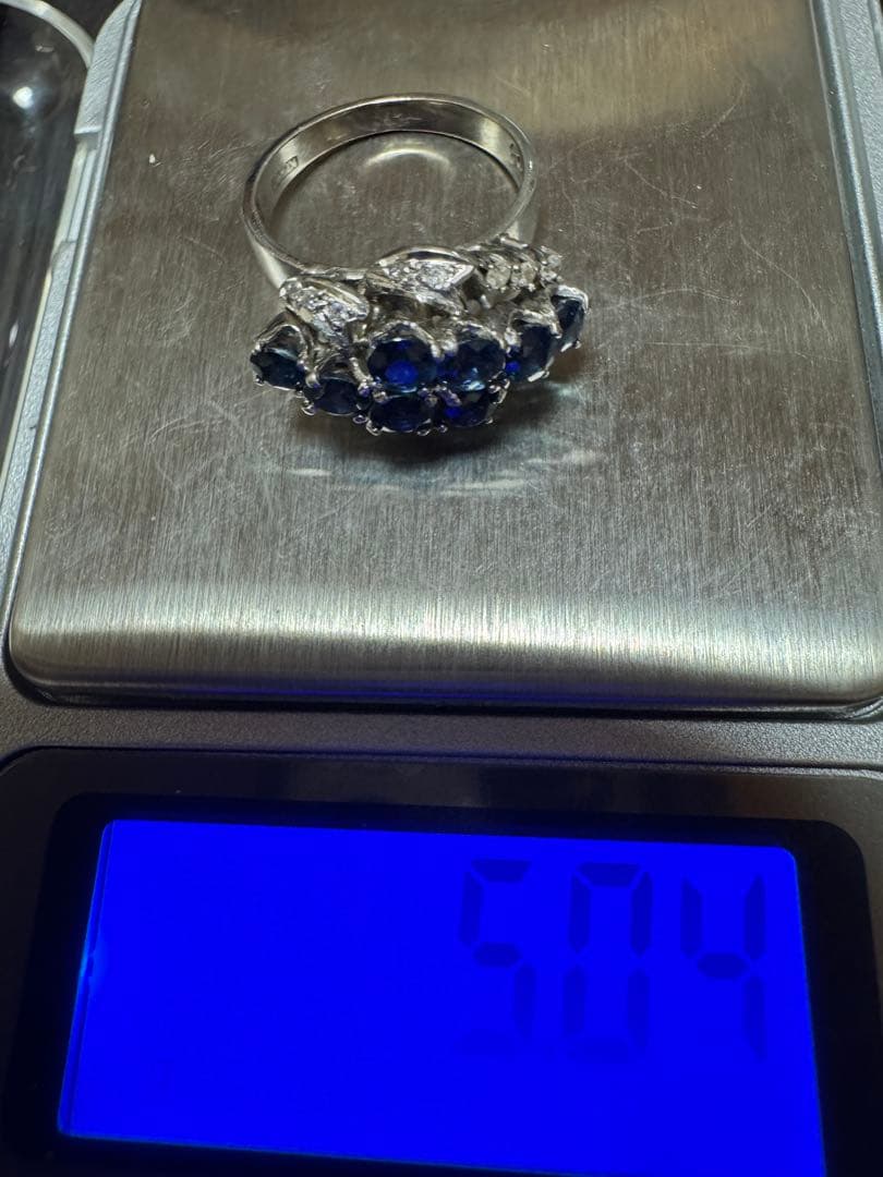 K14WG リング 重さ5.04g ホワイトゴールド14金 刻印あり