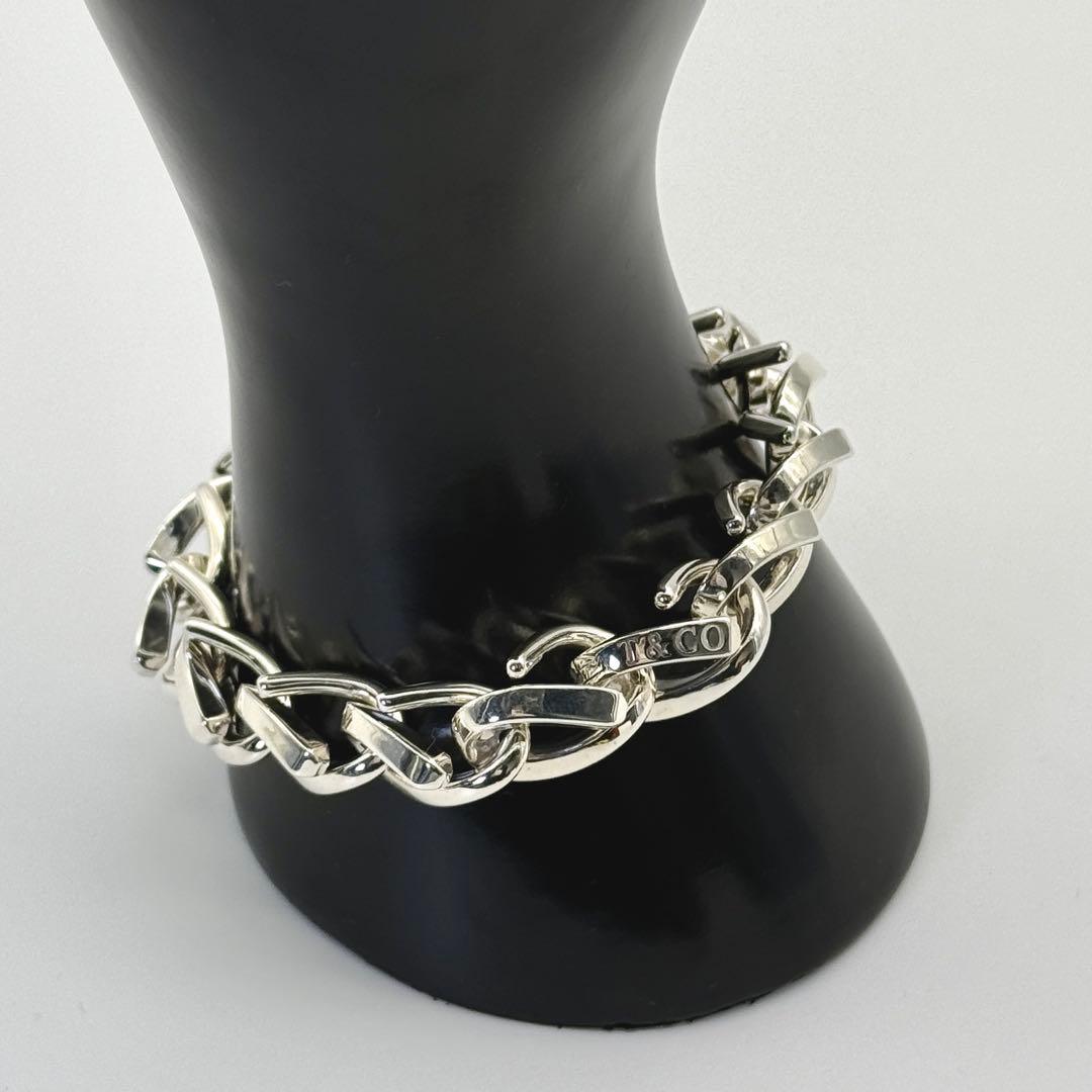 極美品 Tiffany フォージ ラージリンク ブレスレット シルバー 15コマ