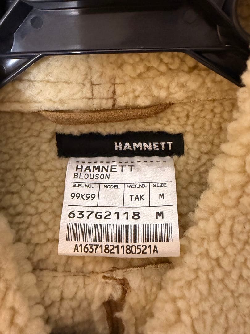 【新品未使用】KATHARINE HAMNETT ムートンジャケット ボア襟 M