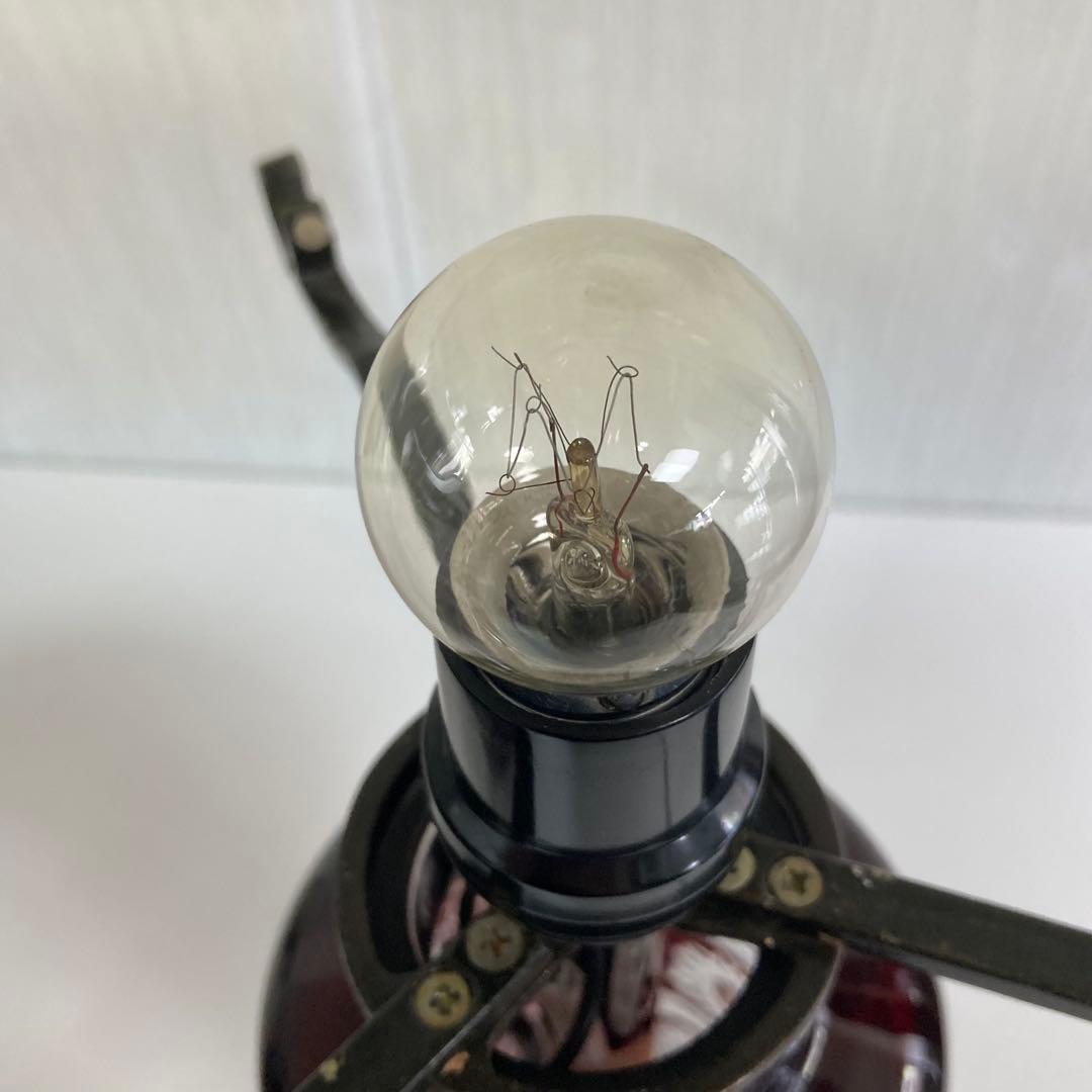 切子 卓上 テーブルランプ 昭和レトロ キノコ型 ガラス