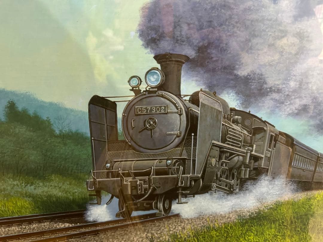 油絵p-10号　SL 塩田満男　一枚の檜　日仏現代美術展金賞