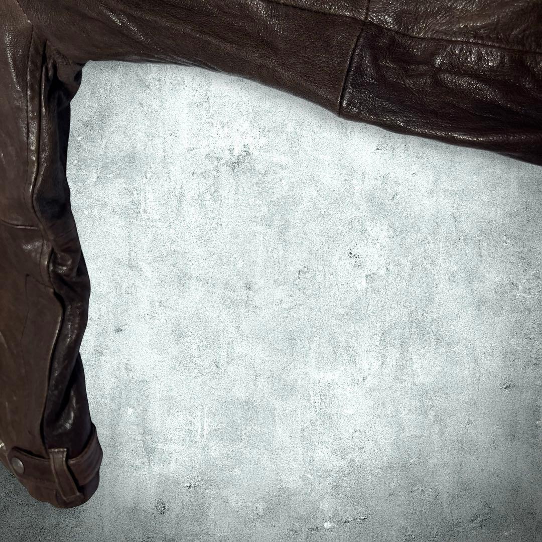 トルネードマート ラムレザー シングルライダースジャケット L