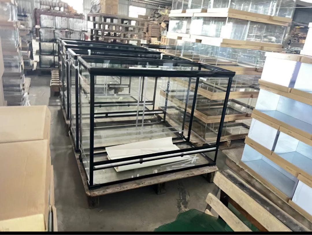 オリジナル組み立て式爬虫類両生類飼育ケージガラス飼育ケージ60x30x30cm