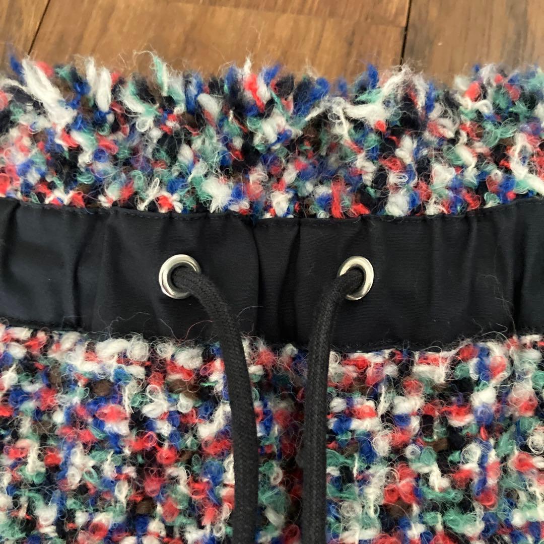 【美品】sacaiマルチカラーツイードスカート