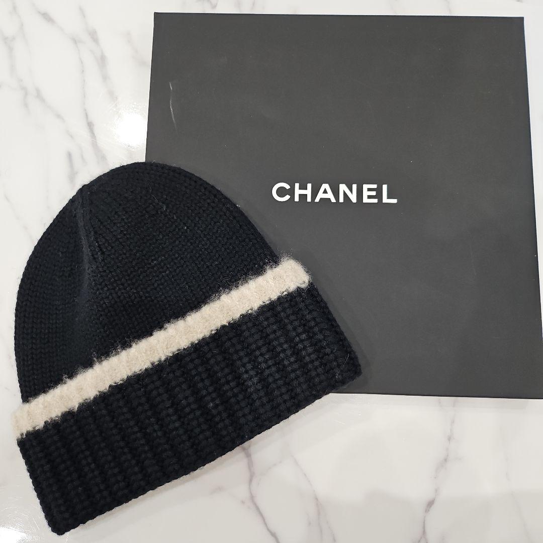 CHANEL ロゴ入りニット帽・ビーニー