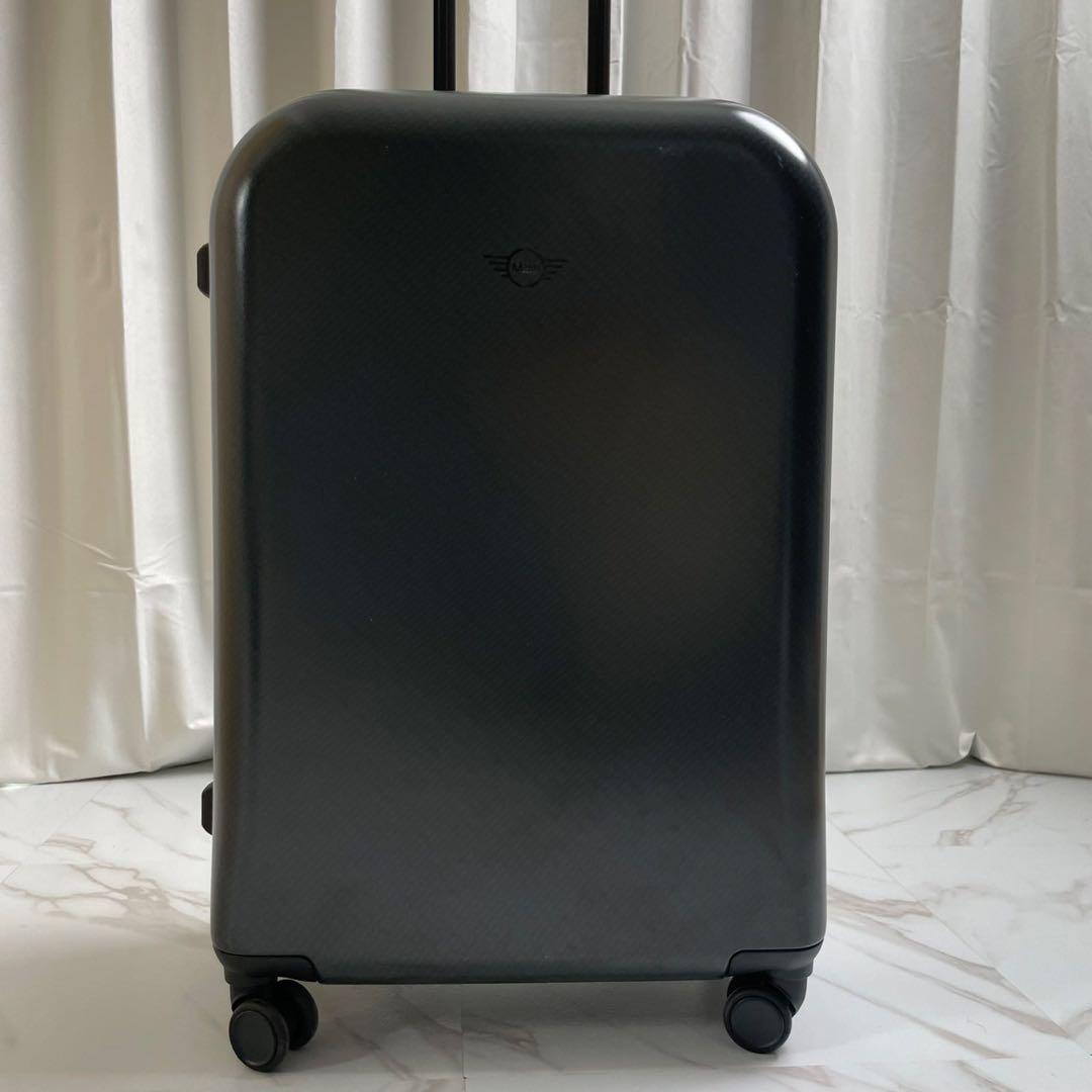 ミニクーパー　キャリーケース　黒　旅行　ロゴ　4輪　ファスナー　ロック式