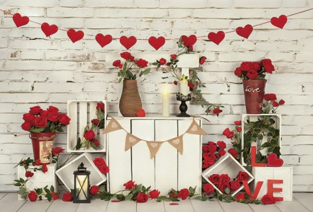 背景布【　ハートI　】サンプル　バレンタイン撮影用♪　トリミングチョーカー販売中